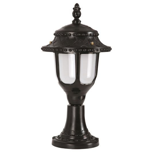 Aplique De Suelo Recto Para Exterior, Abs , Negro, 25x25x45, Casquillo E 27 Max 60 W_0