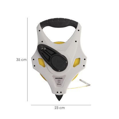 Cinta Metrica Fibra De Vidrio 50 Metros Sistema 3x Velocidad Recogida