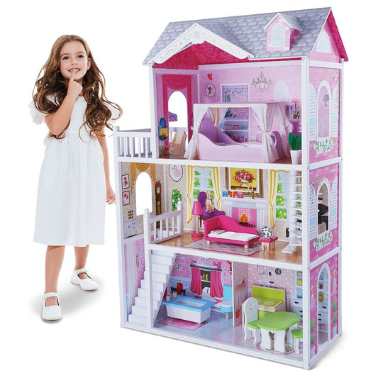 Casita De Muñecas De Madera Aria Con Accesorios_0