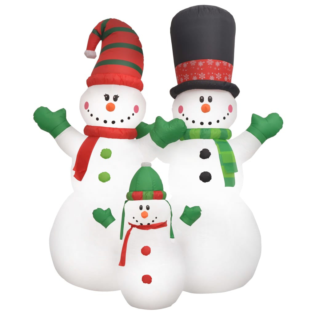 Vidaxl Familia De Muñecos De Nieve Inflables Con Led 240 Cm_1