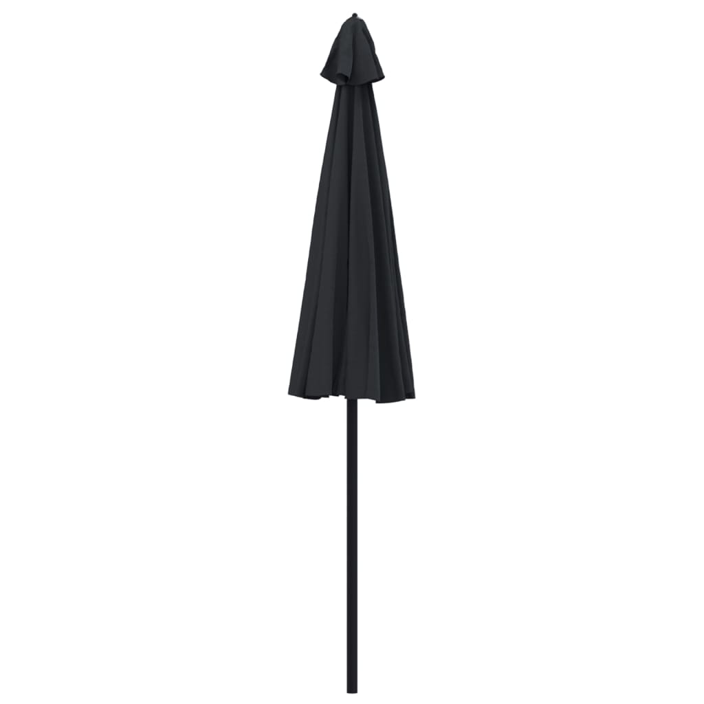 Sombrilla De Jardín Con Palo De Aluminio Negro 270 Cm_2