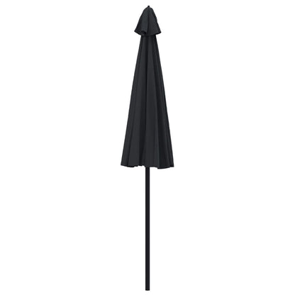 Sombrilla De Jardín Con Palo De Aluminio Negro 270 Cm_2