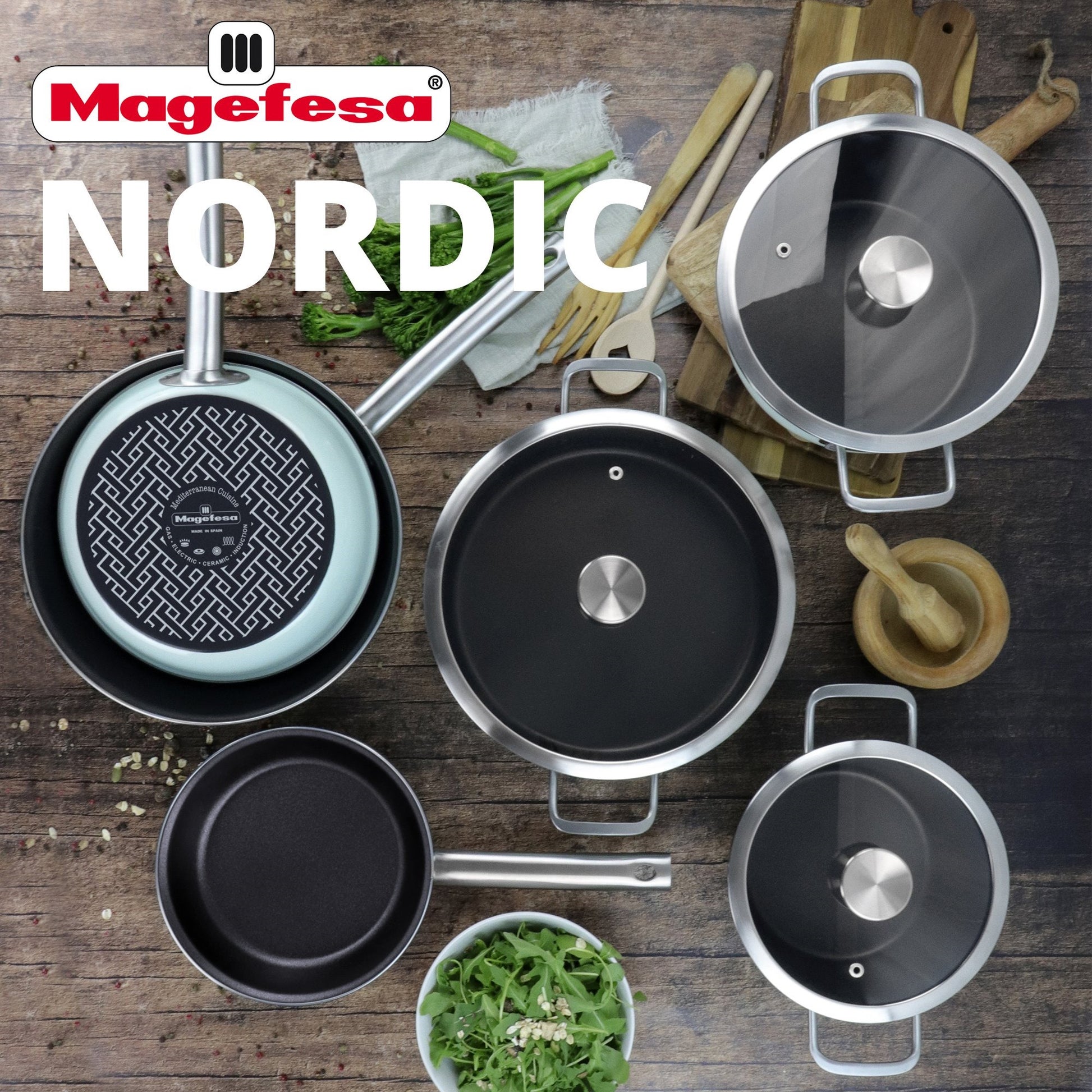 Sartén 'nordic' Verde Ø20cm Acero Esmaltado Magefesa