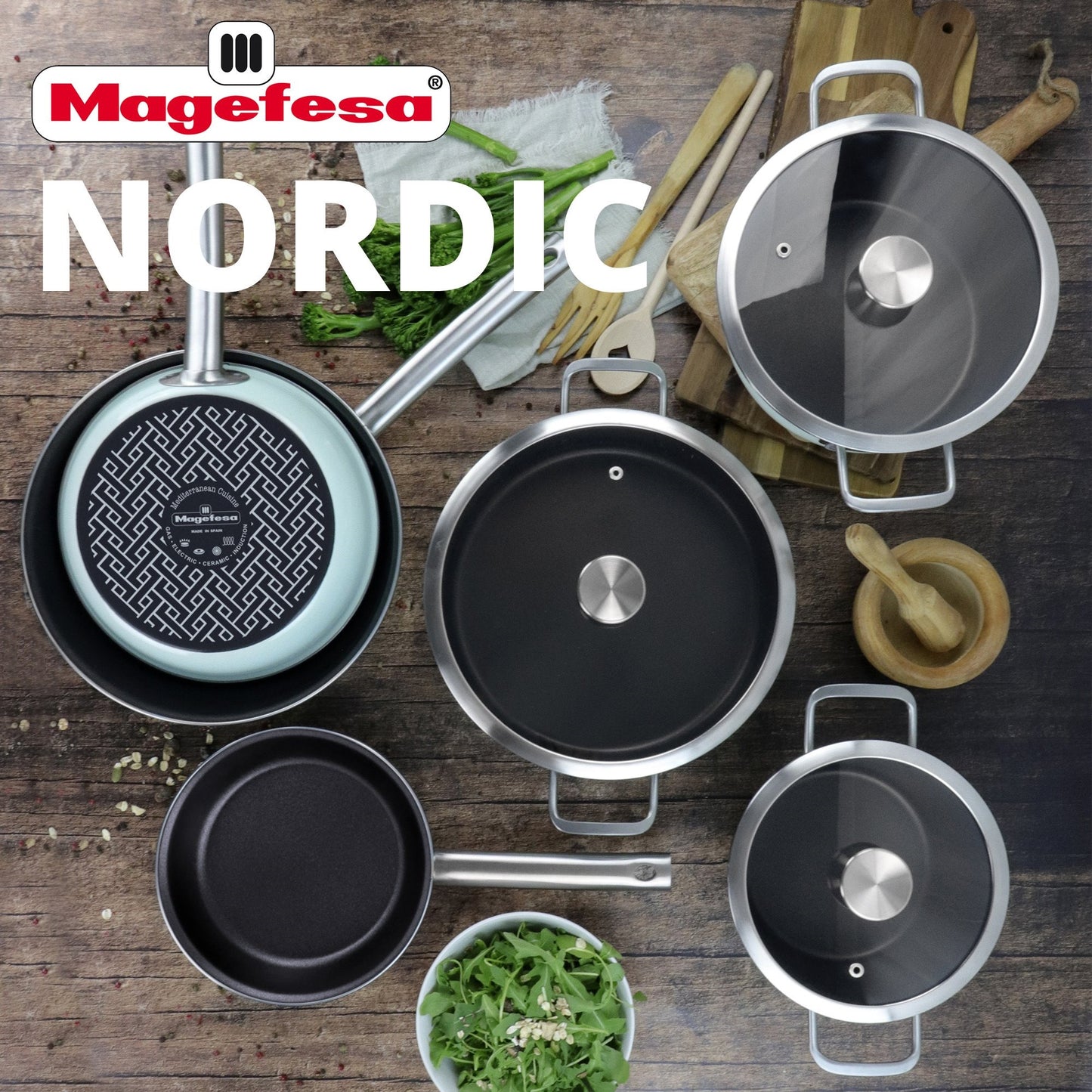 Sartén 'nordic' Verde Ø24cm Acero Esmaltado Magefesa_1