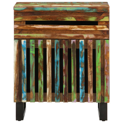 Mesita De Noche Madera Maciza De Acacia 50x34x60 Cm_0