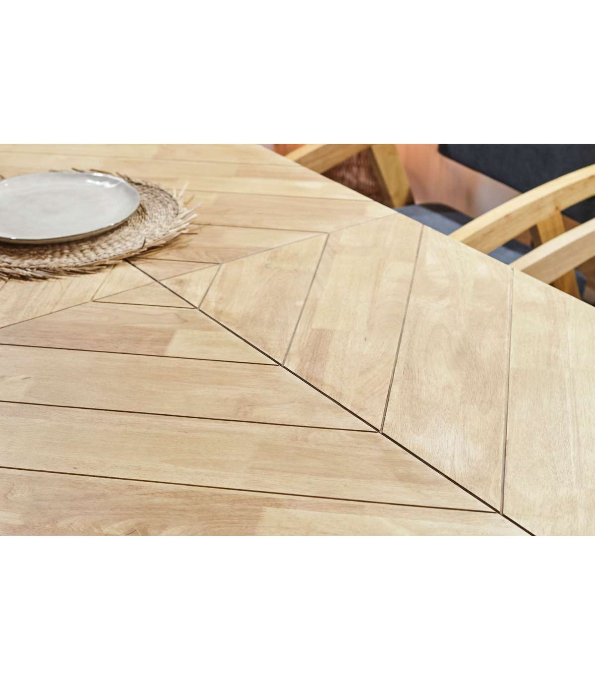 Mesa Rectangular Fija Spike Acabado Roble Nordish/blanco, 76cm(alto) 150cm(ancho) 90cm(largo)_3