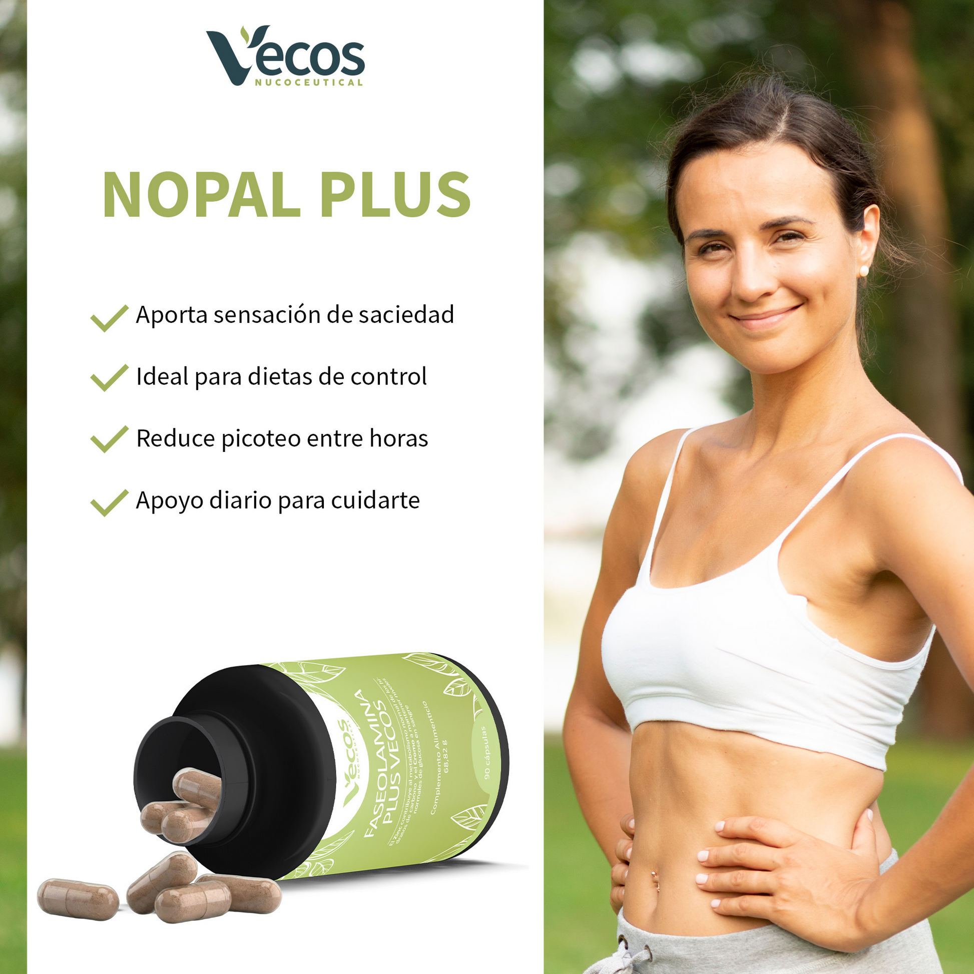 Nopal Plus Vecos 90 Cápsulas | Sensación De Saciedad_2