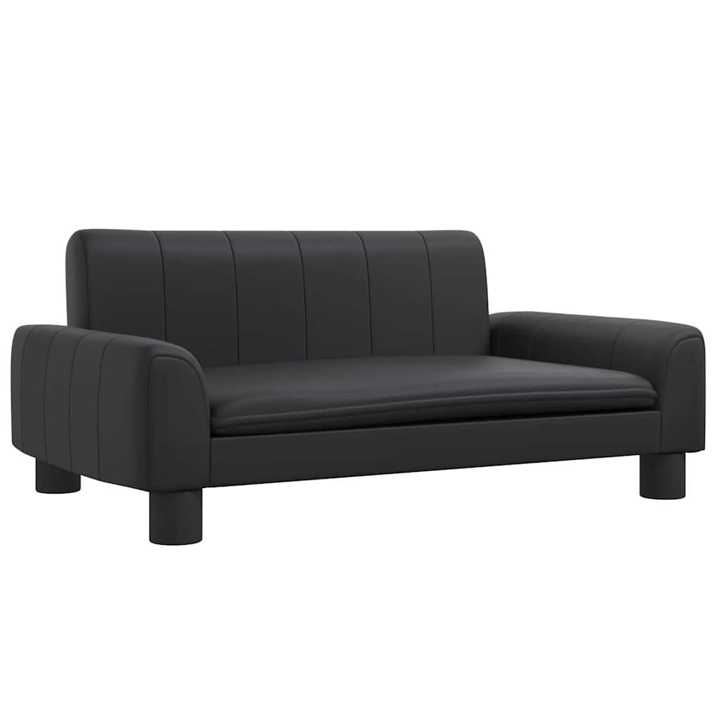 Vidaxl Cama Para Perros De Cuero Sintético Negra 70x45x30 Cm_0