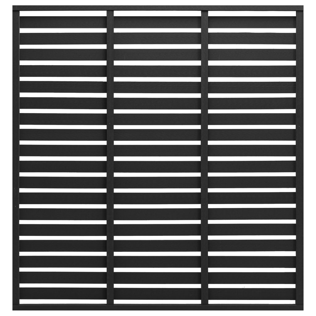 Panel De Valla De Wpc Negro 180x180 Cm / Vetonek_1