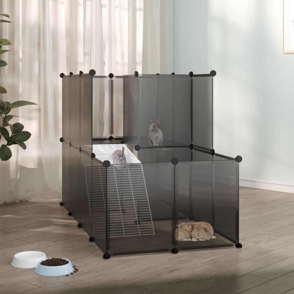 Vidaxl Jaula Para Animales Pequeños Negro Pp Y Acero 142x74x93 Cm_1