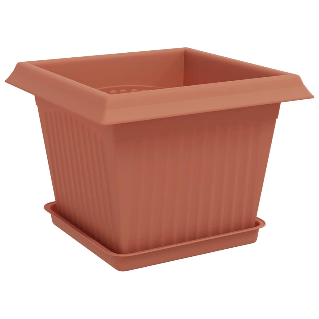 Macetas 24 Pcs Rojo Ladrillo 23 X 23 X 17,5 Cm Plástico_4