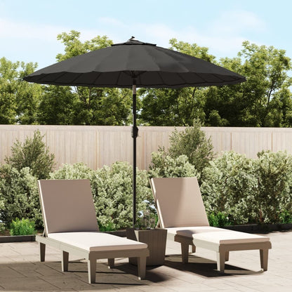 Vidaxl Sombrilla De Jardín Con Palo De Aluminio Gris Antracita 270 Cm_1