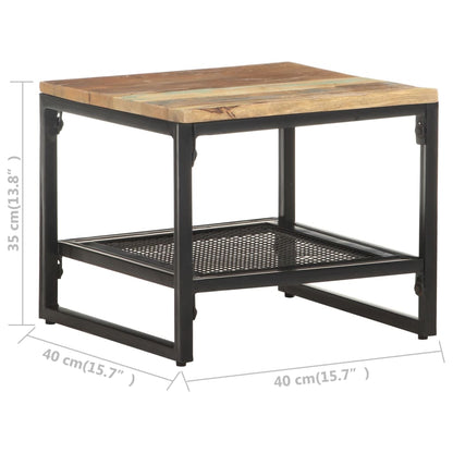 Mesa Auxiliar De Madera Maciza Reciclada 40x40x35 Cm_4