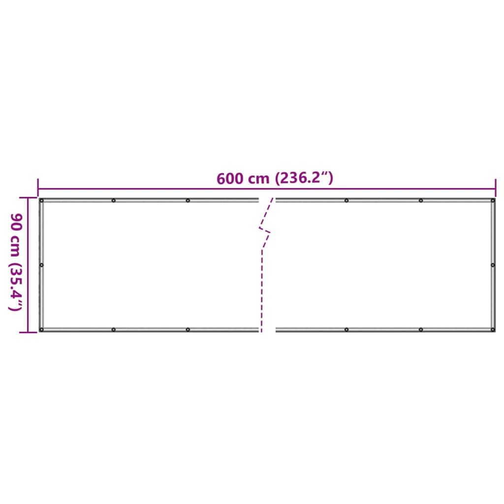 Vidaxl Toldo Para Balcón Tela Oxford 90x600 Cm Beige_2