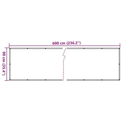 Vidaxl Toldo Para Balcón Tela Oxford 90x600 Cm Beige_2