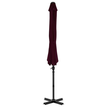 Vidaxl Sombrilla De Jardín Voladiza Con Palo De Aluminio Rojo 300 Cm_3