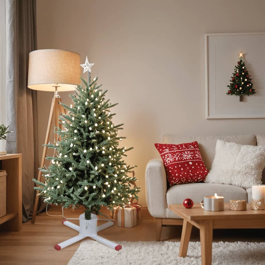 Vidaxl Soporte Para Árbol De Navidad Blanco 61x61x15,5 Cm_1