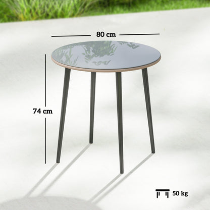 Outsunny Mesa De Comedor De Jardín Redonda_2