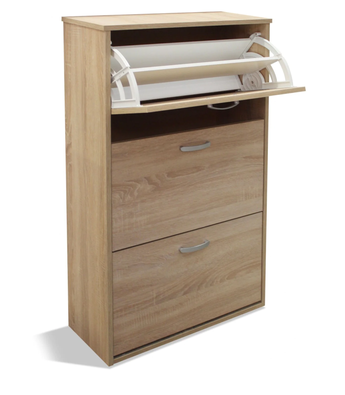 Mueble Zapatero Eco De 3 Puertas Acabado Roble Cambrian, 60 Cm(ancho) 107 Cm(altura) 25 Cm_0