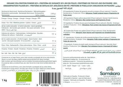Proteína De Guisante Fermentada Bio - 1kg | Proteína Vegetal Ecológica Vegana Para Batidos Y Repostería_1