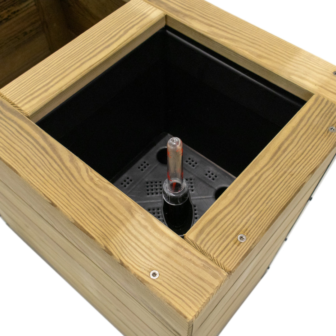 Jardinera De Madera Con Autorriego 110x40x40 Cm Nidum Basic Hortalia_3