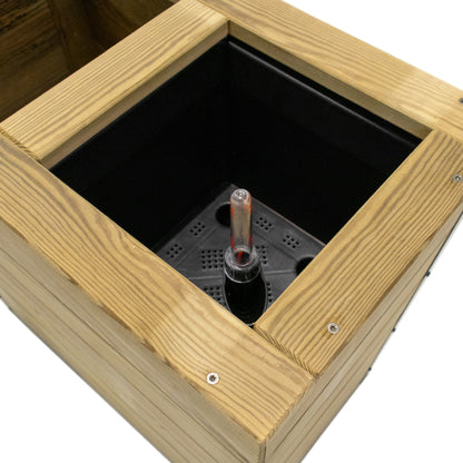 Jardinera De Madera Con Autorriego 110x40x40 Cm Nidum Basic Hortalia_3