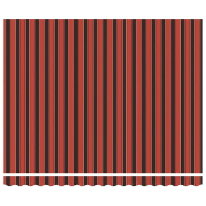 Toldo Retráctil Rojo Y Negro 350 X 250 Cm Tela Y Aluminio_5