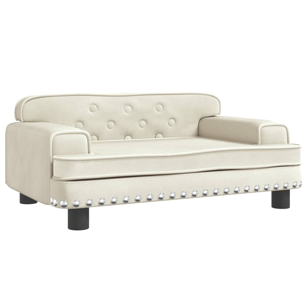 Cama Para Perros De Terciopelo Crema 70x45x30 Cm / Vetonek_1