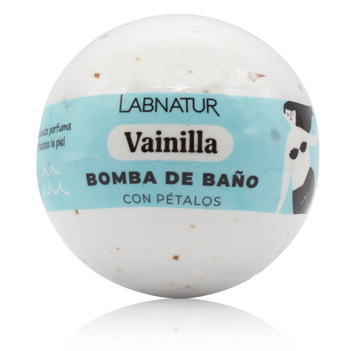 Bomba de Baño Vainilla con Pétalos Labnatur 140 g | Aroma Dulce y Caramelizado | Hidrata, Suaviza y Perfuma | Vegana_0
