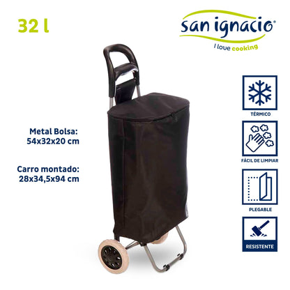 Carro De Compra Térmico 32l Negro Kinvara – Elegante Y Funcional Para Tus Compras_1