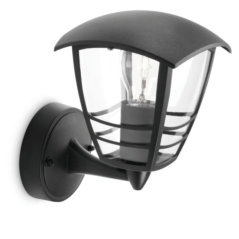 Aplique Exterior Pared 1x60w Negro Mod. Creek Philips_1