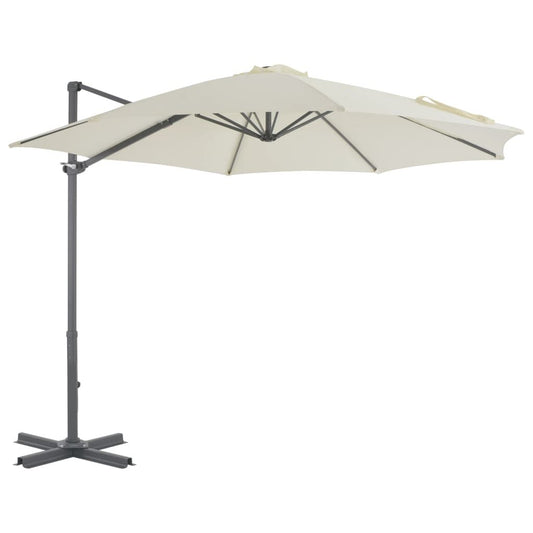 Vidaxl Sombrilla De Jardín Voladiza Con Palo De Aluminio Arena 300 Cm_0