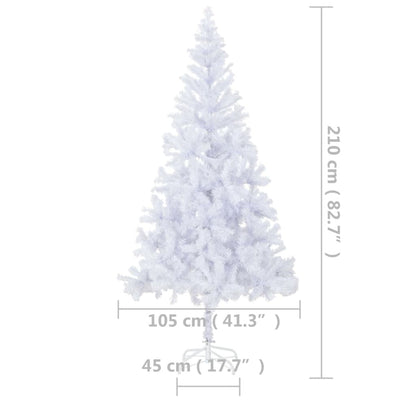 Vidaxl Árbol De Navidad Artificial Con Luces Y Soporte 910 Ramas 210cm_2