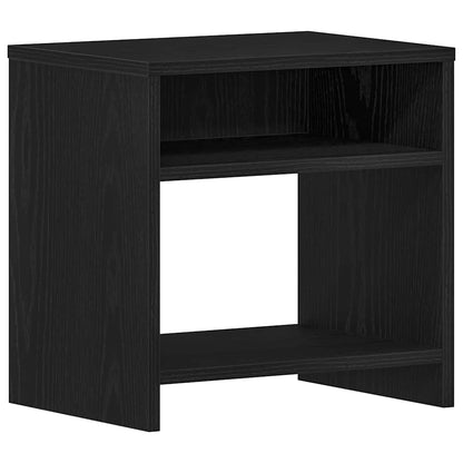 Mesilla De Noche Roble Negro 40x30x40 Cm Madera De Ingeniería_0