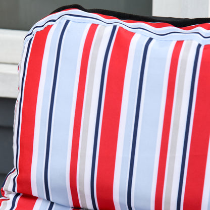 Outsunny 2 Tumbonas Plegables Con Respaldo Ajustable 60x75x65-102 Cm Rayas Rojo_4