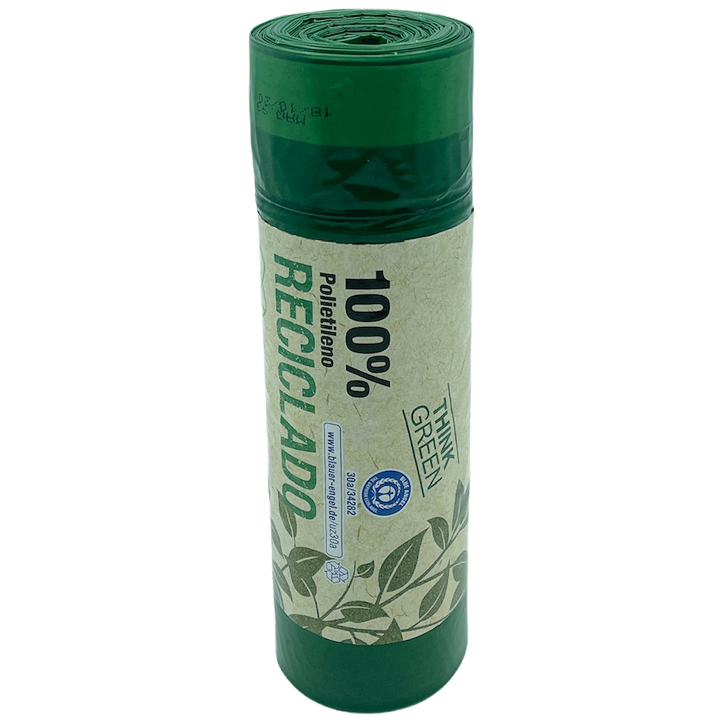 Rollo De 20 Bolsas De Basura Con Autocierre, Fabricada Con Materiales 100% Reciclados, Capacidad 30l, 55x60 Cm._0