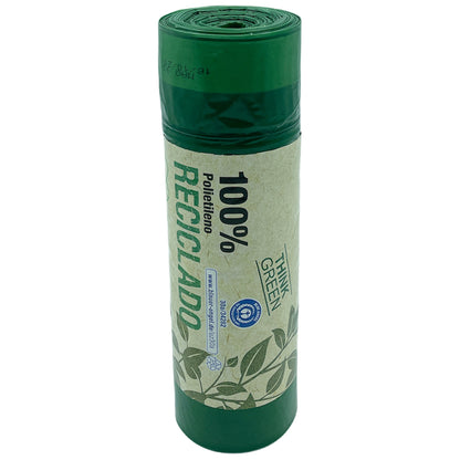 Rollo De 20 Bolsas De Basura Con Autocierre, Fabricada Con Materiales 100% Reciclados, Capacidad 30l, 55x60 Cm._0