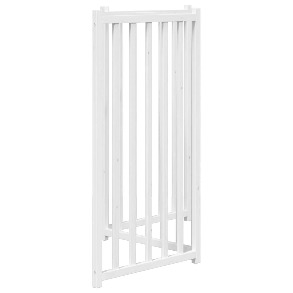 Vidaxl Puerta De Perros Plegable 3 Paneles Madera Abeto Blanco 150 Cm_4