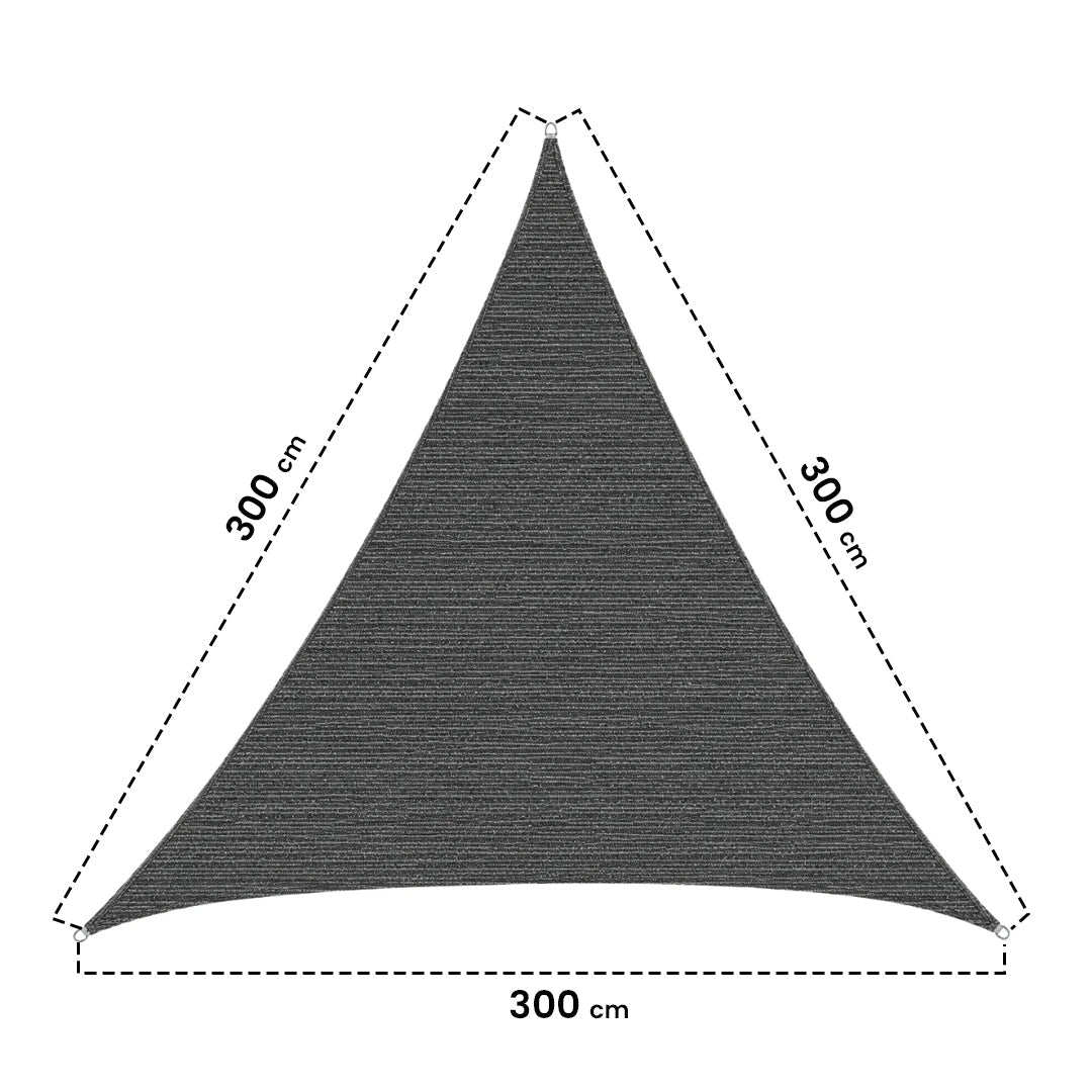 Toldo Vela Permeable Triangular 3x3x3 M Gris Nortene_1
