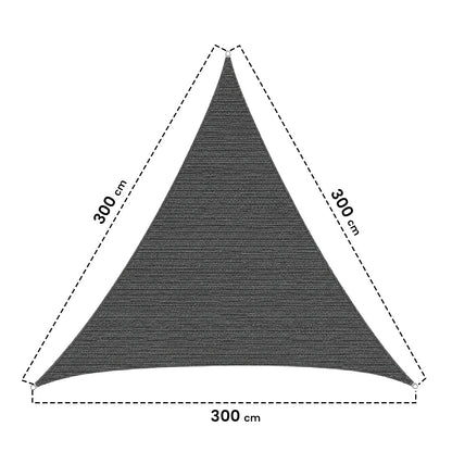 Toldo Vela Permeable Triangular 3x3x3 M Gris Nortene_1