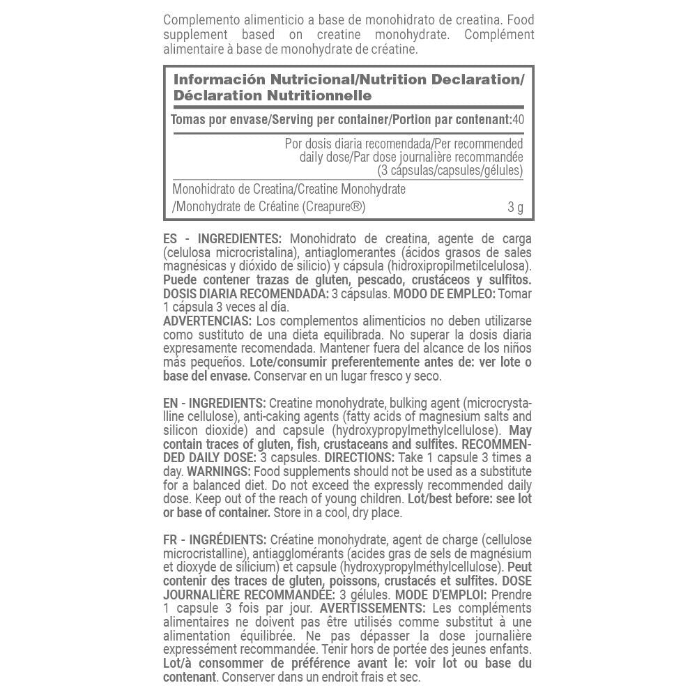 Creatina Monohidrato (creapure®) - 120 Cápsulas Vegetales - Aumenta La Fuerza - Masmusculo_4