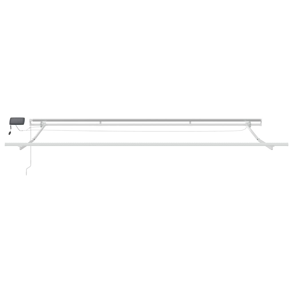 Toldo Retráctil Manual Con Luces Led Marrón 400x300 Cm_4