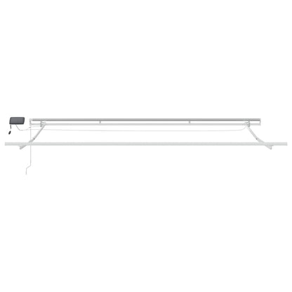 Toldo Retráctil Manual Con Luces Led Marrón 400x300 Cm_4