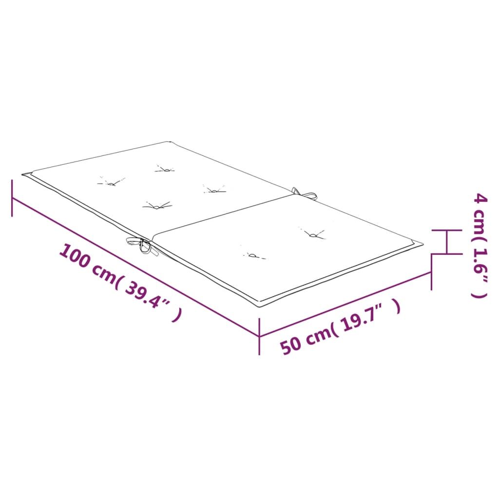 Vidaxl Cojines Silla De Respaldo Bajo 4 Uds Tela A Rayas Azul Y Blanco_2