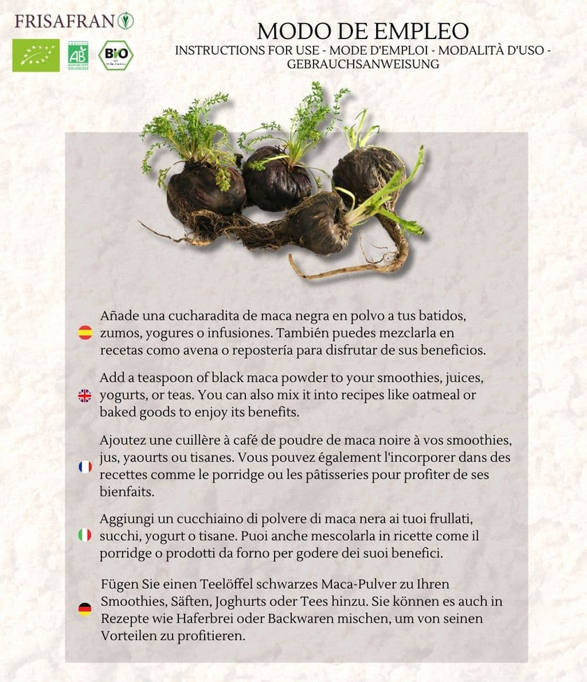 Maca Negra En Polvo Ecológica | Calidad | Frisafran 200 G_4