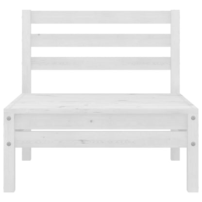 Juego De Muebles De Jardín 8 Piezas Madera Maciza Pino Blanco / Vetonek_3