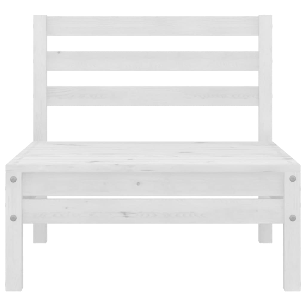 Juego De Muebles De Jardín 3 Piezas Madera Maciza Pino Blanco / Vetonek_3