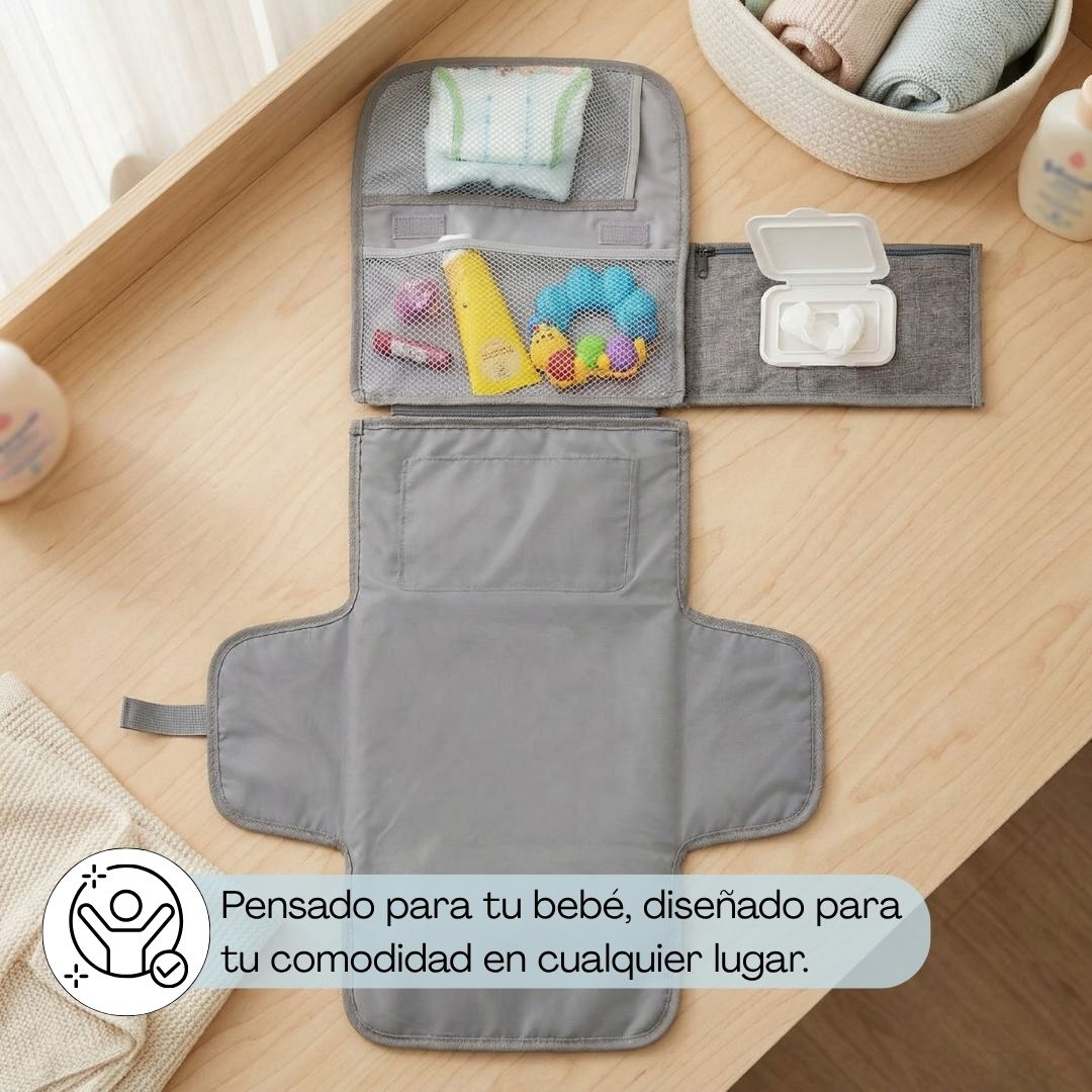 Cambiador Portátil Y Plegable Para Bebé, Color Gris Bathby_1