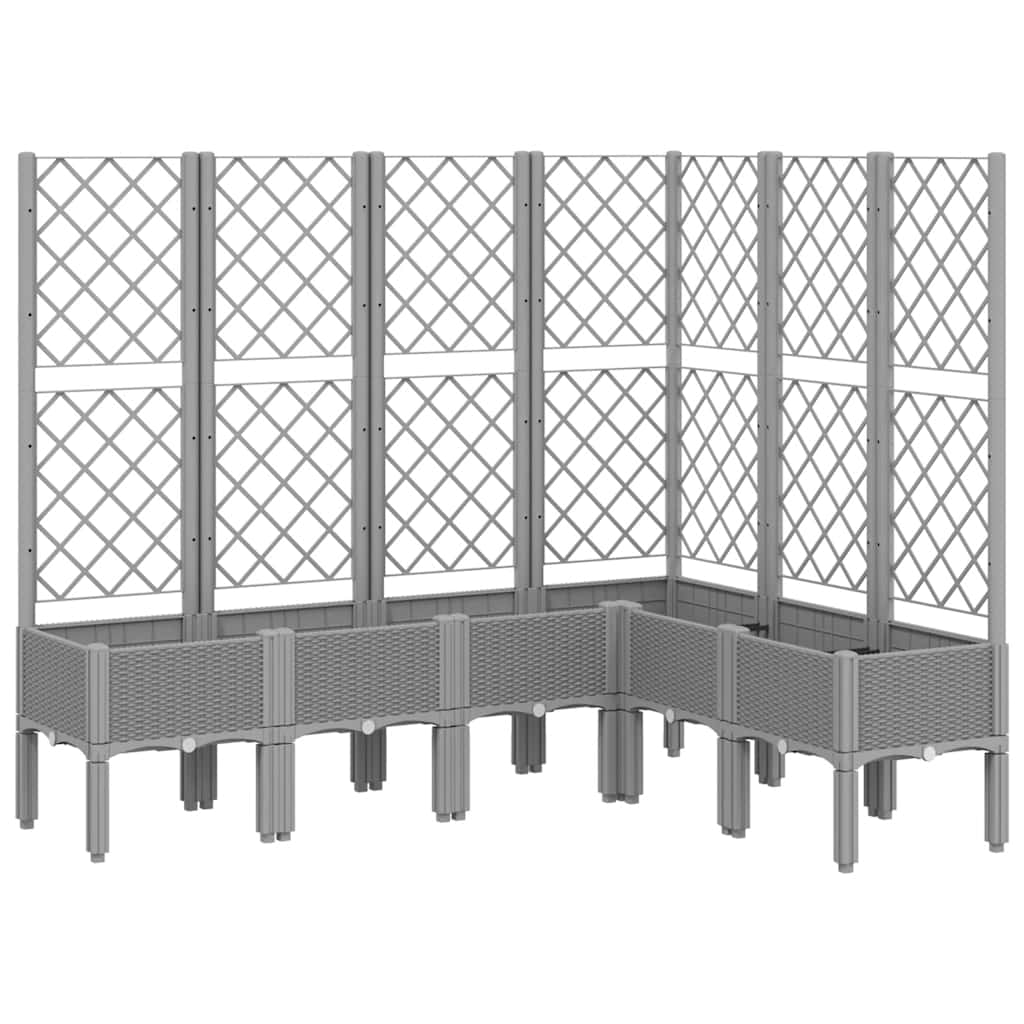 Jardinera Con Enrejado Pp Gris Claro 160x120x142 Cm_0