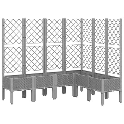 Jardinera Con Enrejado Pp Gris Claro 160x120x142 Cm_0